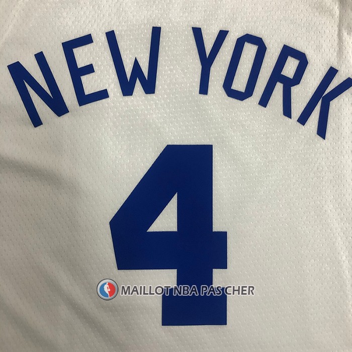 Maillot New York Knicks Derrick Rose NO 4 75th Anniversary Blanc